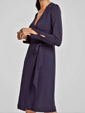 NEW! Ann Taylor Purple Wrap Long-Sleeve Dress Size 16